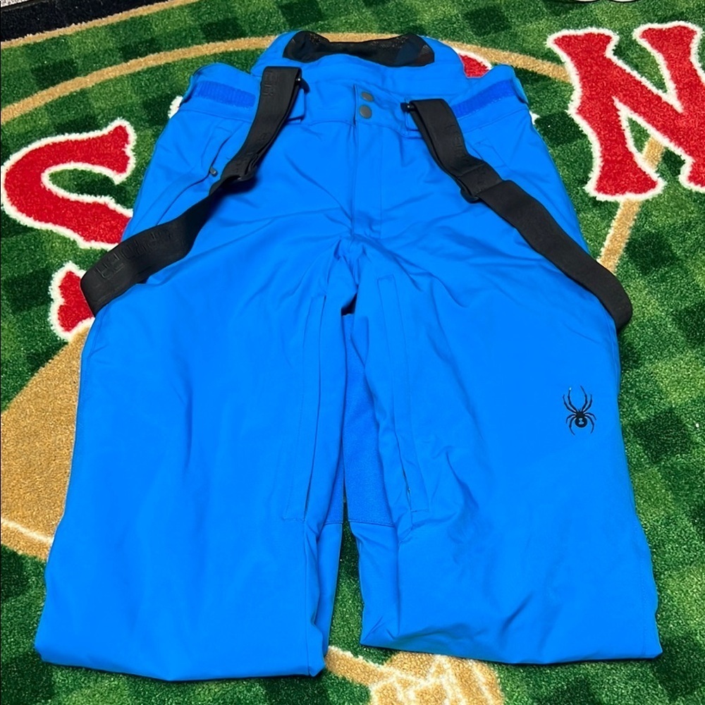 SPYDER Ski Bibs Pants Overalls Thinsulate Insulated Blue Mens Size S